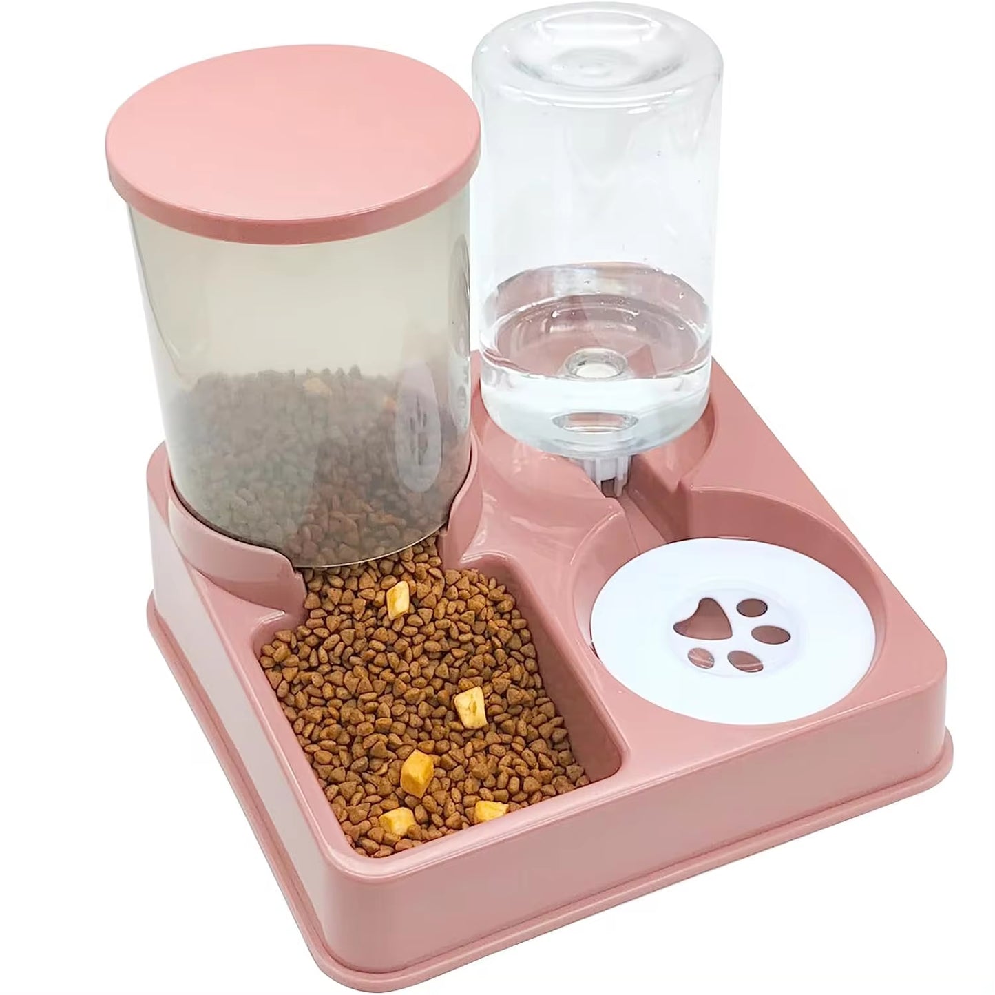 Automatic Cat Feeder Water Dispenser Set, 2 in 1