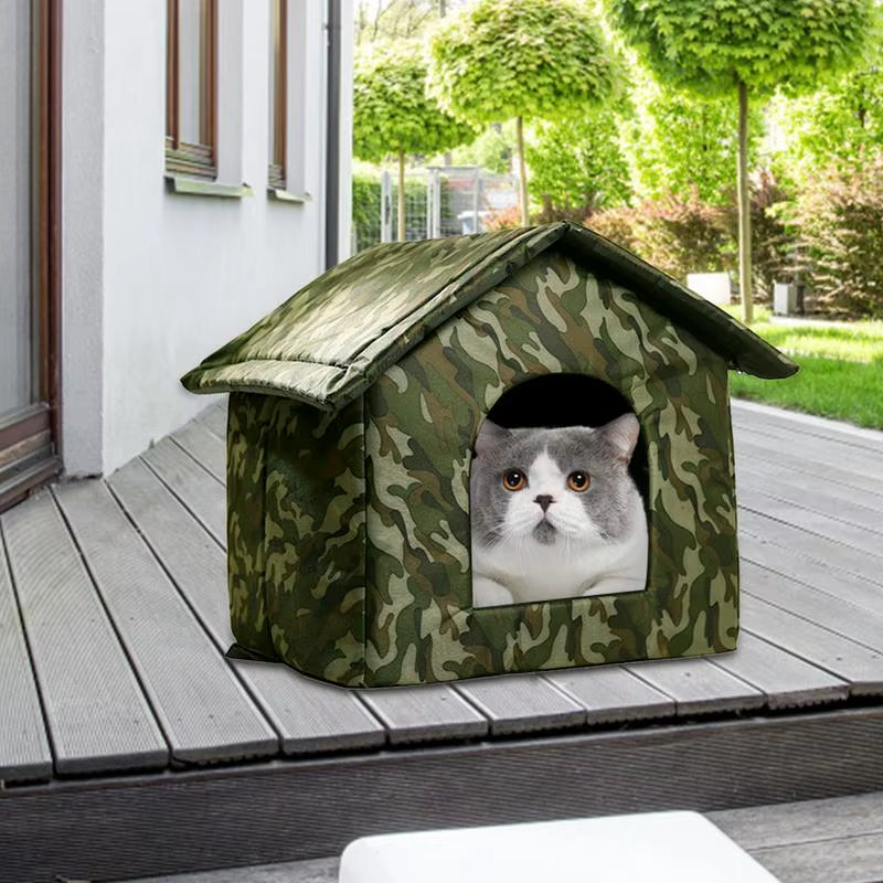 Outdoor Pet Bed Waterproof Roof Bed Waterproof Warm Dog Kennel Winter Tent Dog Nest Thickened Cold-Proof Nest Outdoor Cat House