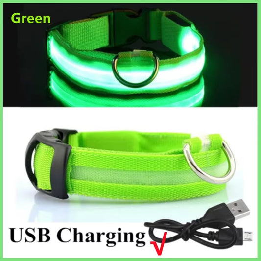 3 Modes Dog Luminous Charge Collar Led Usb Cat Dogs Collars 