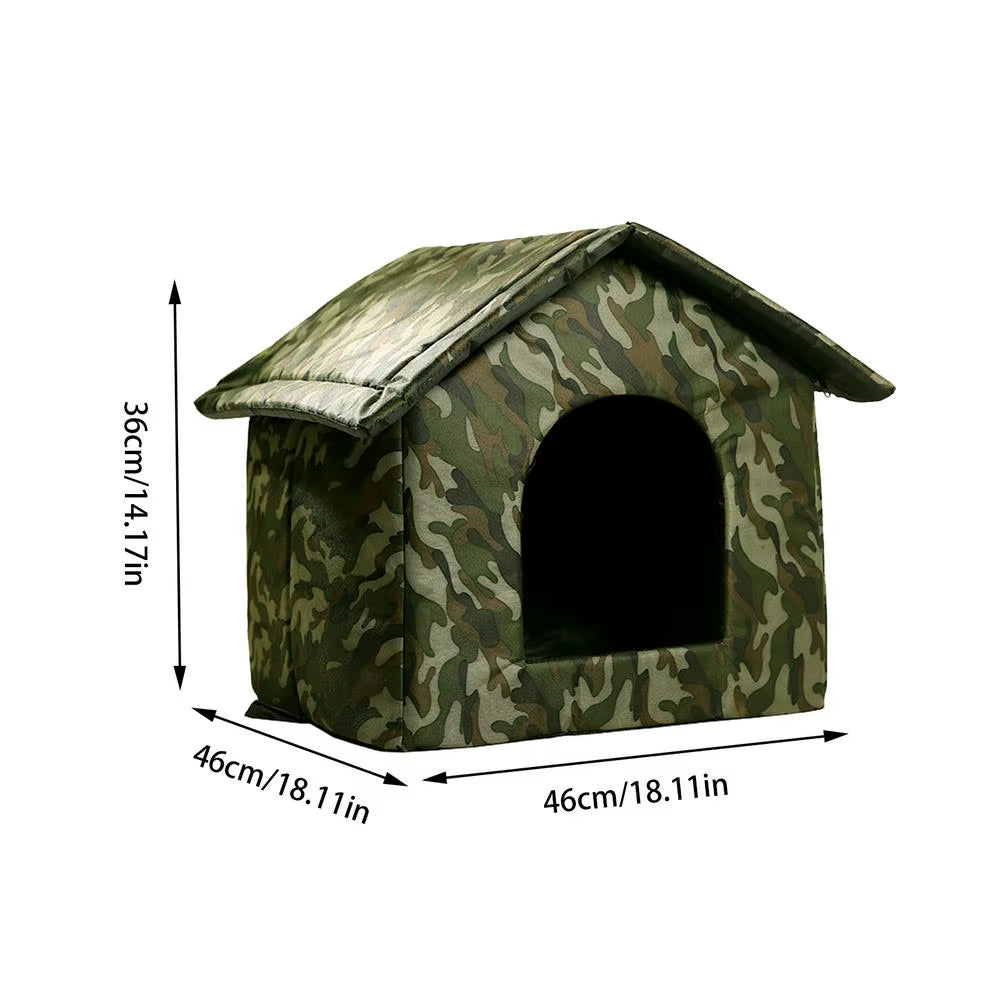 Outdoor Pet Bed Waterproof Roof Bed Waterproof Warm Dog Kennel Winter Tent Dog Nest Thickened Cold-Proof Nest Outdoor Cat House