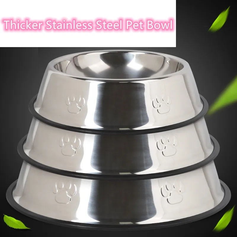 Quality Paw Stainless Steel Pet Dog Bowl Feeder