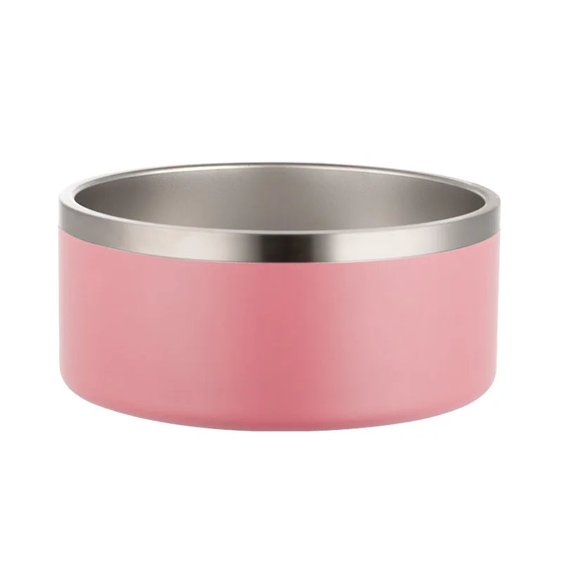 New 32Oz 64Oz Dog Bowl Double Wall Non-Slip Stainless Steel