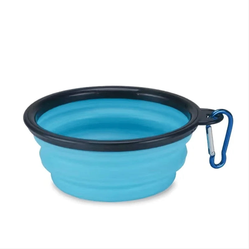 Portable Pet Food Bowl Durable TPR Bowl Cat and Dog Food Pet Silicone 