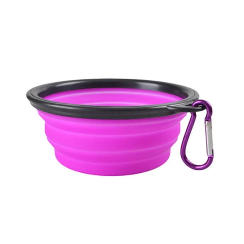 Portable Pet Food Bowl Durable TPR Bowl Cat and Dog Food Pet Silicone 