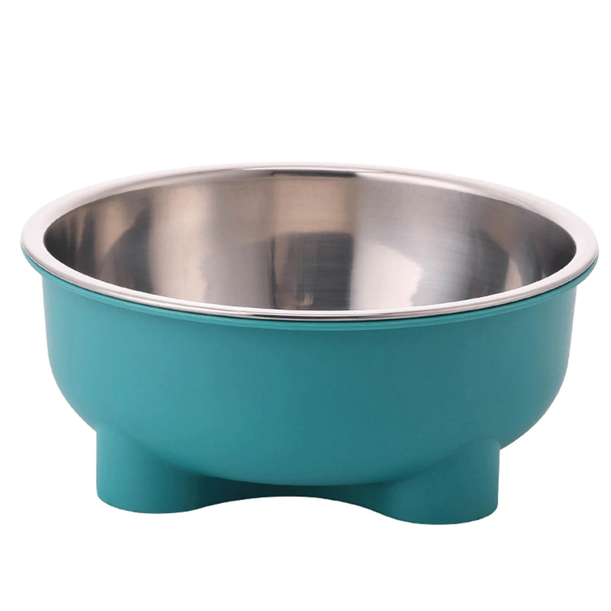 A Stainless Steel Pet Dog Bowl anti Slip Four-Legged Solid Color 