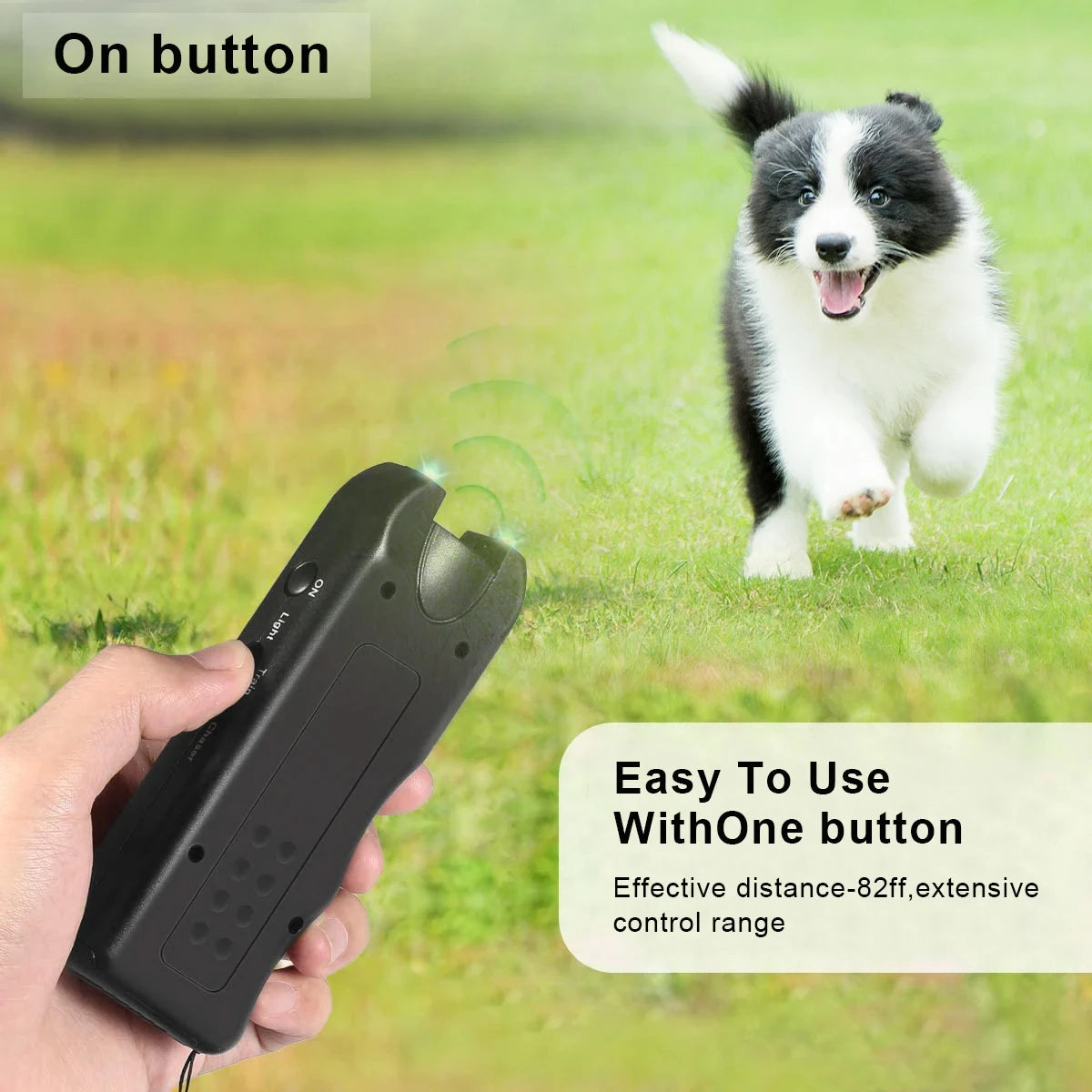 Ultrasonic Dog Repeller Portable Anti-Barking Deterrent Handheld 