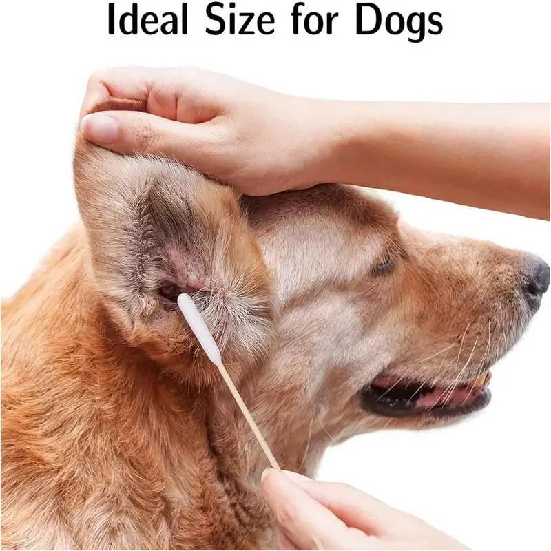 100Pcs Pet Dog Ear Cleaner Cotton Buds 