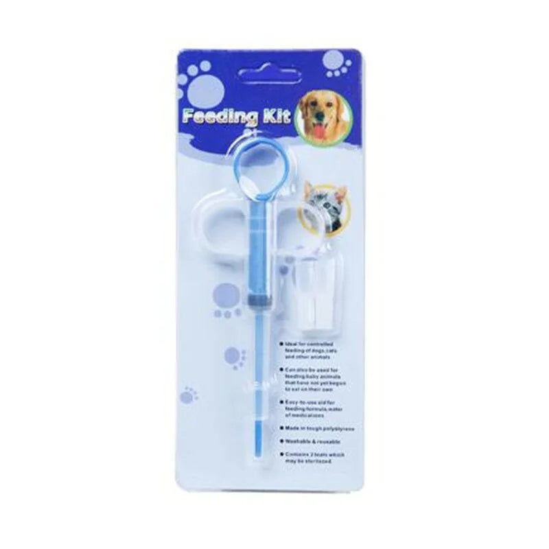 Pet Medicine Feeder Syringe Pill Gun Push Dispenser