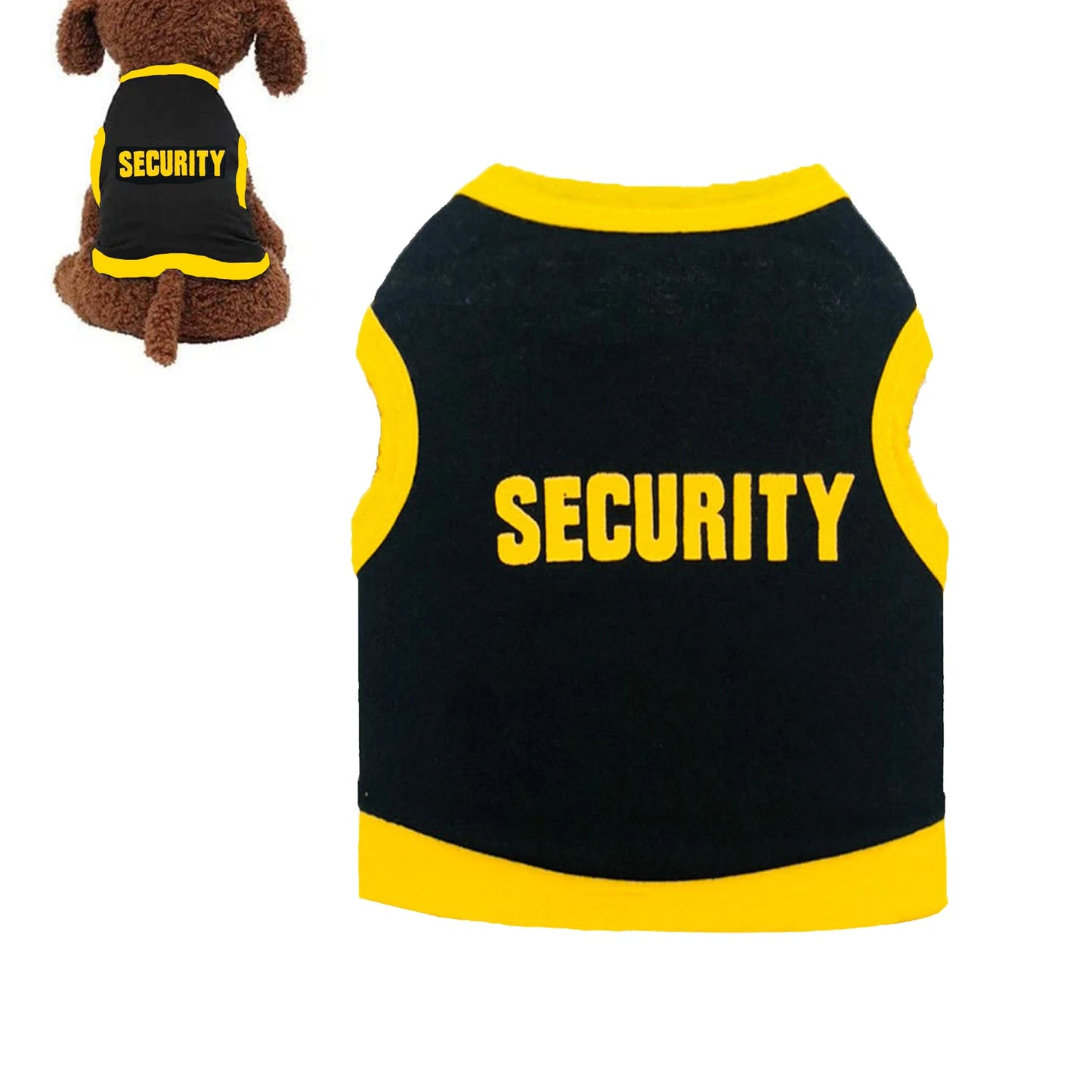 Police Suit Cosplay Dog Clothes Black Elastic Vest Puppy T-Shirt 