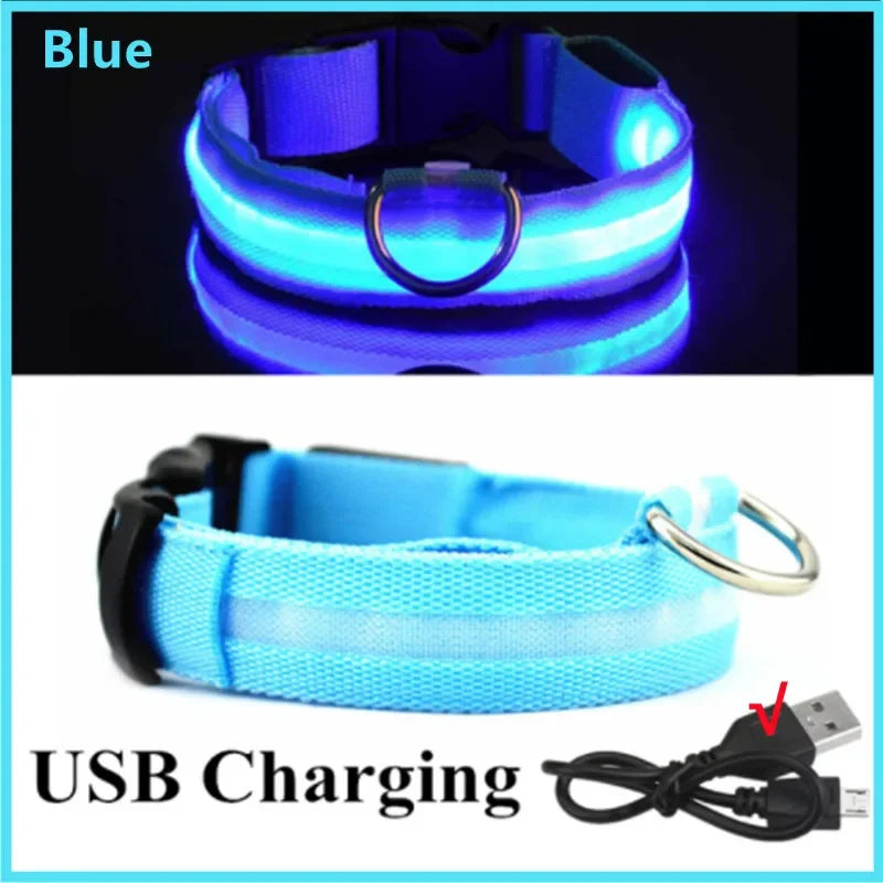 3 Modes Dog Luminous Charge Collar Led Usb Cat Dogs Collars 