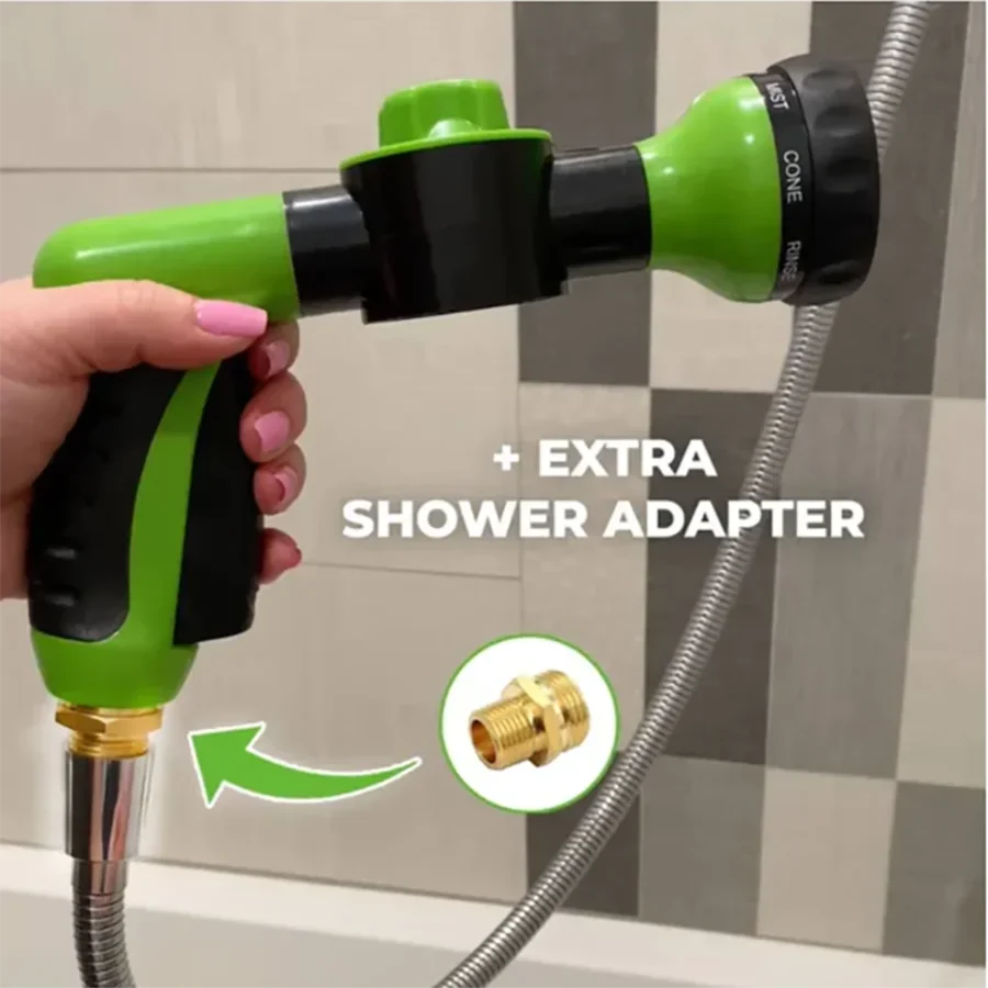 High-Pressure Sprayer Nozzle Hose Dog Shower Gun 3 Mode Adjustable 