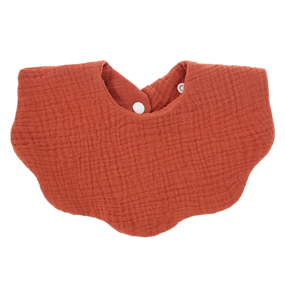 1Pcs Cotton Soft Baby Bibs Solid Color Infant Bib 