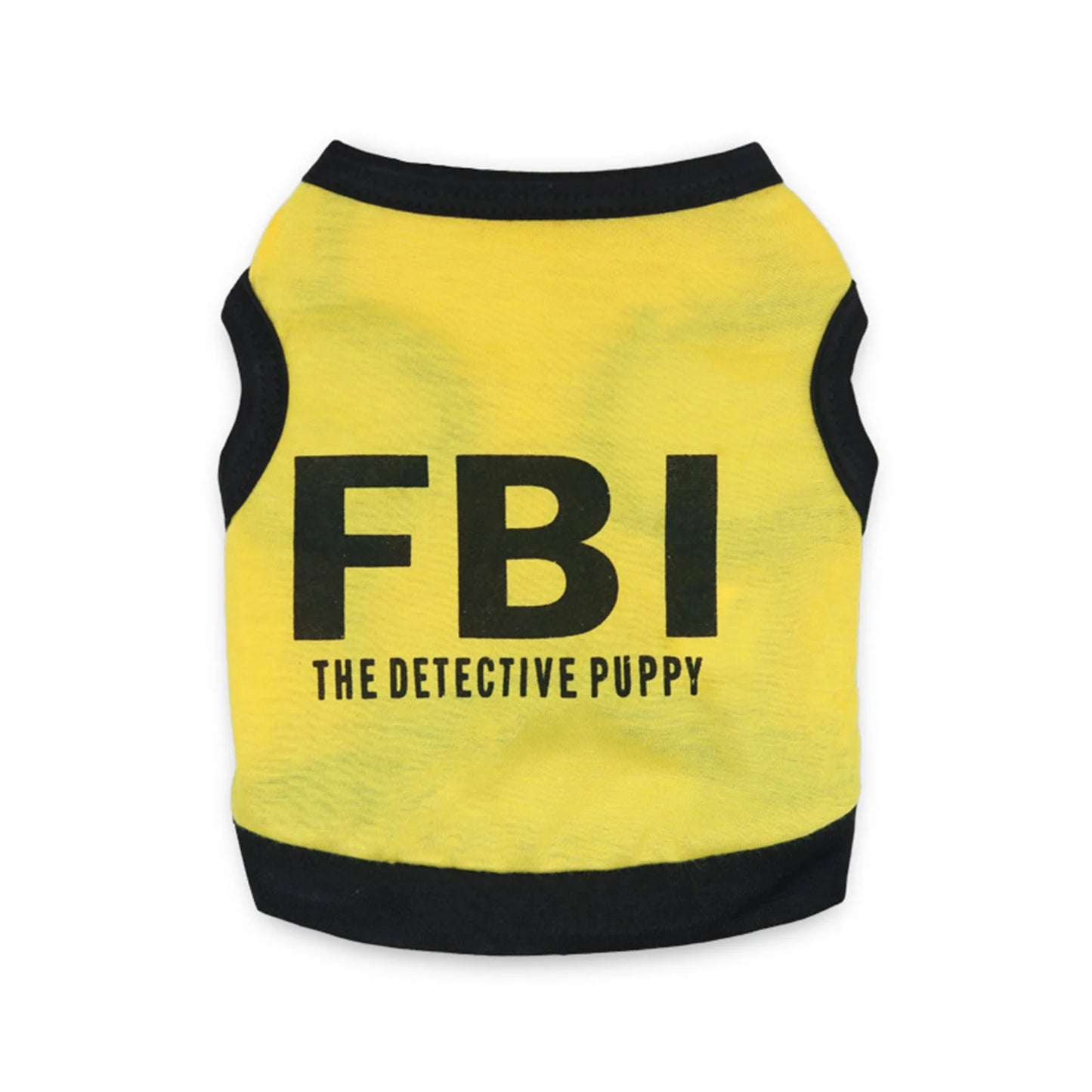 Police Suit Cosplay Dog Clothes Black Elastic Vest Puppy T-Shirt 