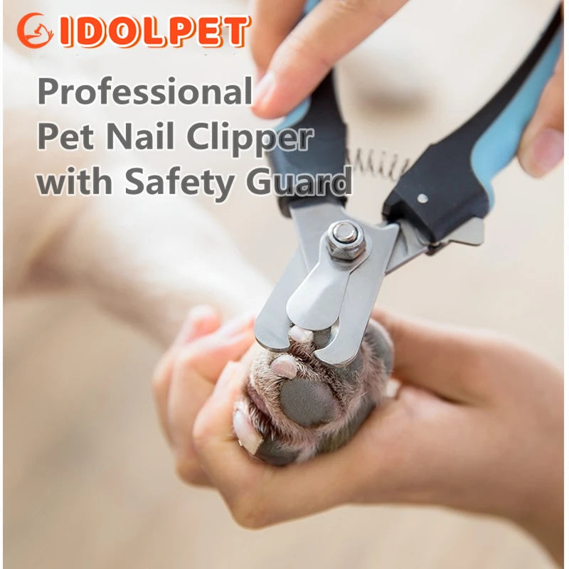 Professional Pet Nail Clipper with Safety Guard Stainless Steel 