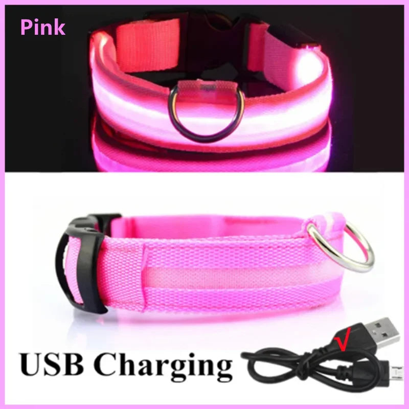 3 Modes Dog Luminous Charge Collar Led Usb Cat Dogs Collars 