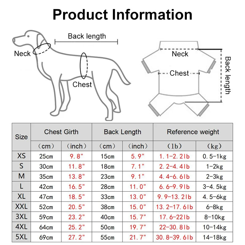 XS-5XL Adidog Pet Dog Clothes for Small Medium Big Large Dogs