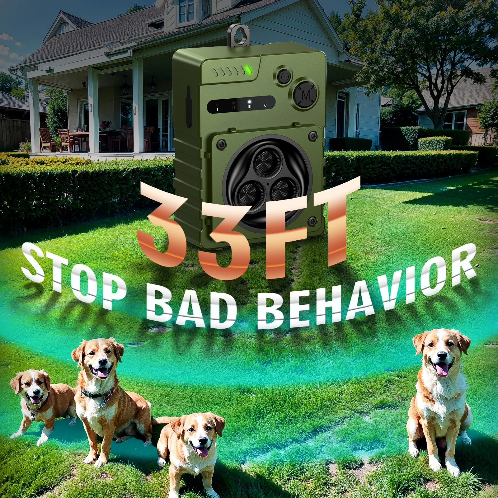 Automatic Ultrasonic Dog anti Bark Device Rechargeable