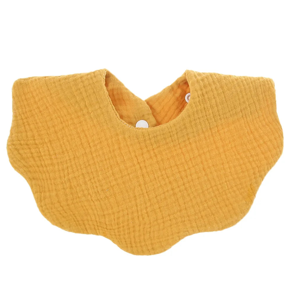 1Pcs Cotton Soft Baby Bibs Solid Color Infant Bib 