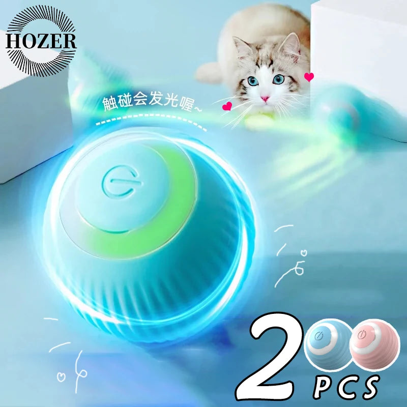 2PCS Cat Interactive Ball Indoor Automatic Rolling Magic Ball