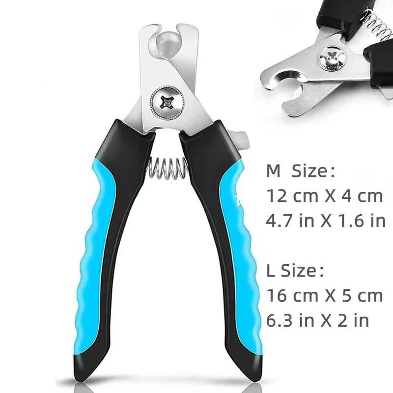 Professional Pet Nail Clipper with Safety Guard Stainless Steel 