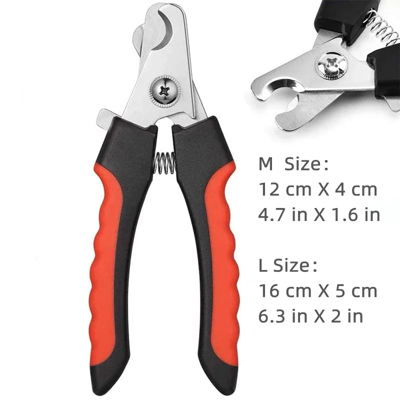 Professional Pet Nail Clipper with Safety Guard Stainless Steel 