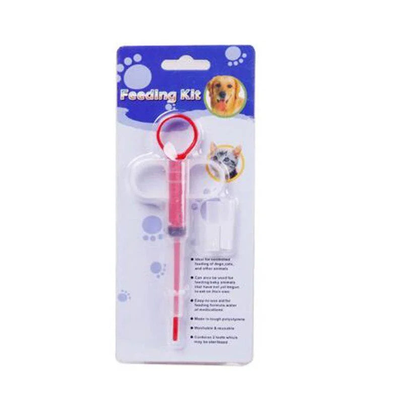 Pet Medicine Feeder Syringe Pill Gun Push Dispenser