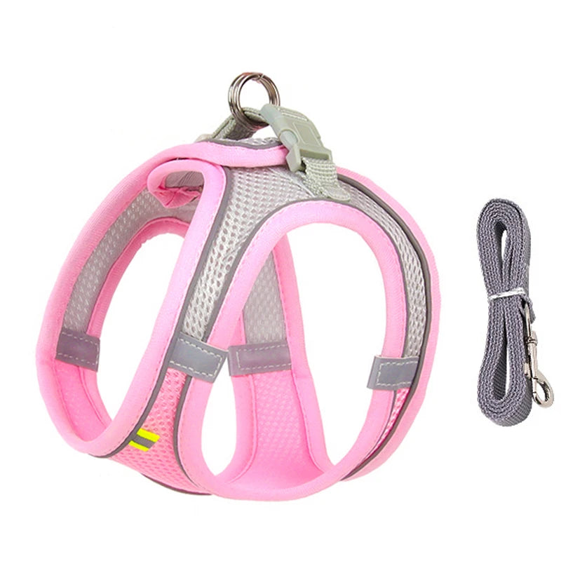 Dog Harness Leash Set for Small Dogs Adjustable Puppy Cat 