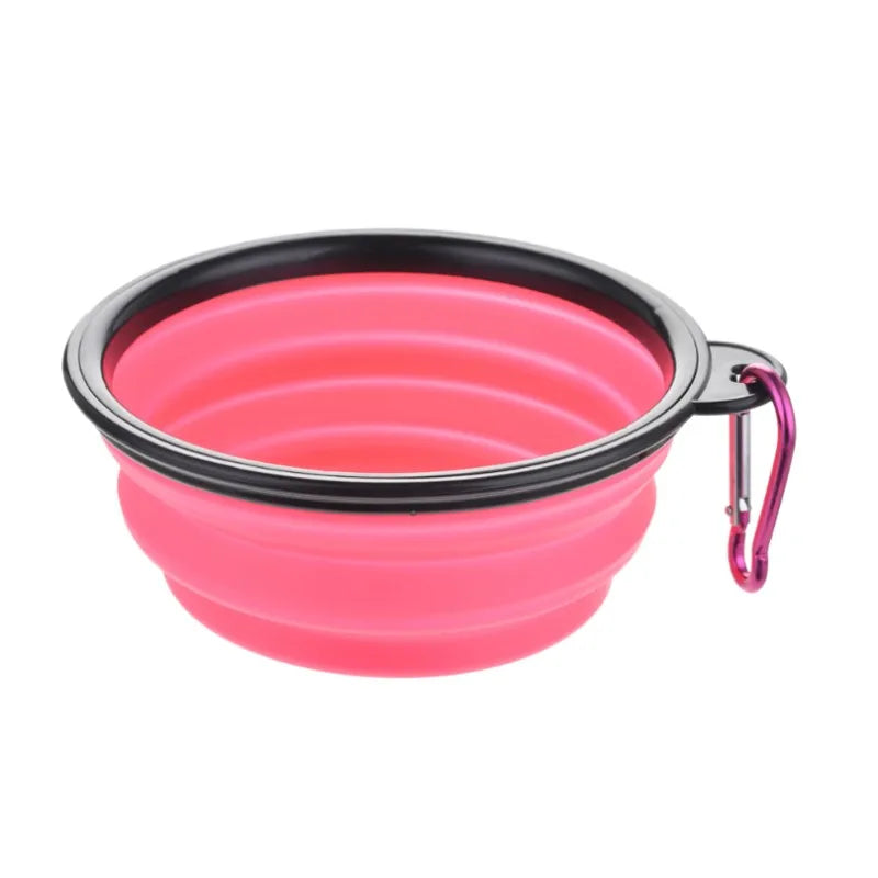 Portable Pet Food Bowl Durable TPR Bowl Cat and Dog Food Pet Silicone 