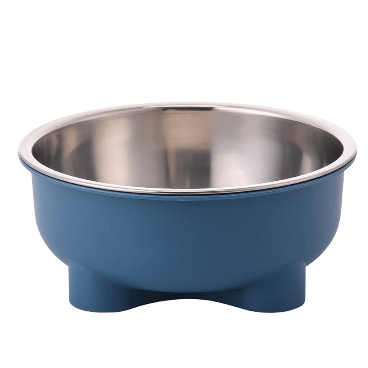 A Stainless Steel Pet Dog Bowl anti Slip Four-Legged Solid Color 