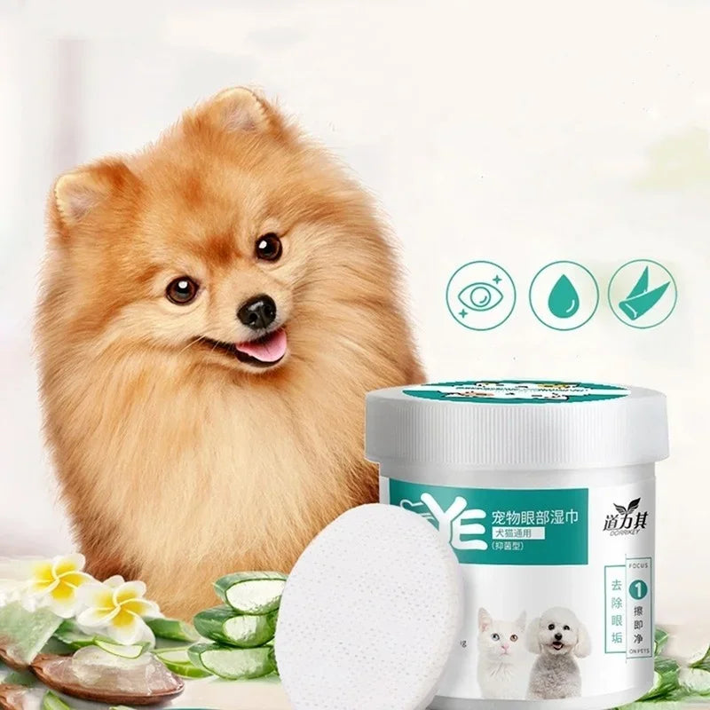 130 Pcs/Set of Dog and Cat Cleaning Wipes Pet Eye Wipes