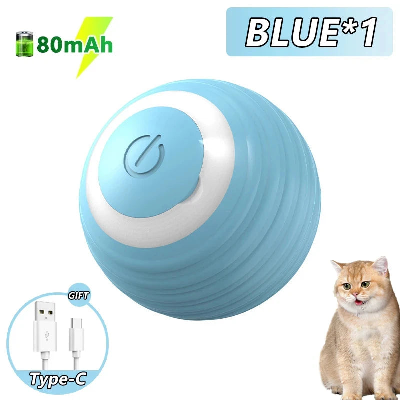 2PCS Cat Interactive Ball Indoor Automatic Rolling Magic Ball