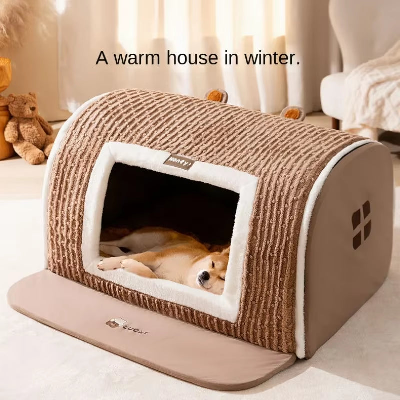 Winter New Dog Three-Dimensional Bear Curved Room