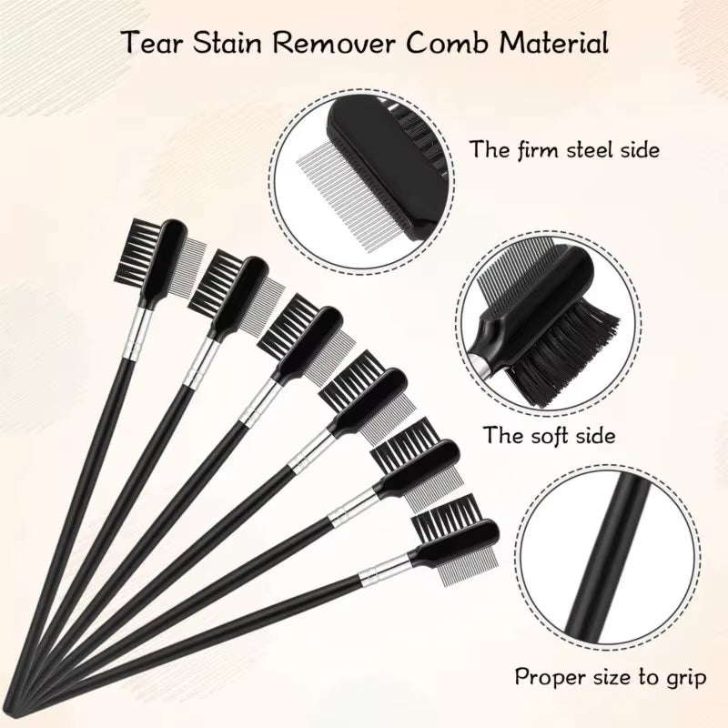 Pet Facial Cleaning Comb Removes Tear Stains Eye-Poop Comb Dog Hair Repair Scissors Cat Hair Comb Pet Clean Supplies Accessories