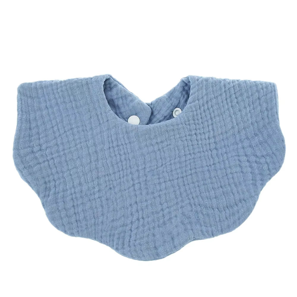 1Pcs Cotton Soft Baby Bibs Solid Color Infant Bib 