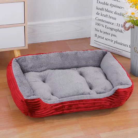 Color Square Winter Soft Warm House for Dog Bed for Dog Mat Waterproof 