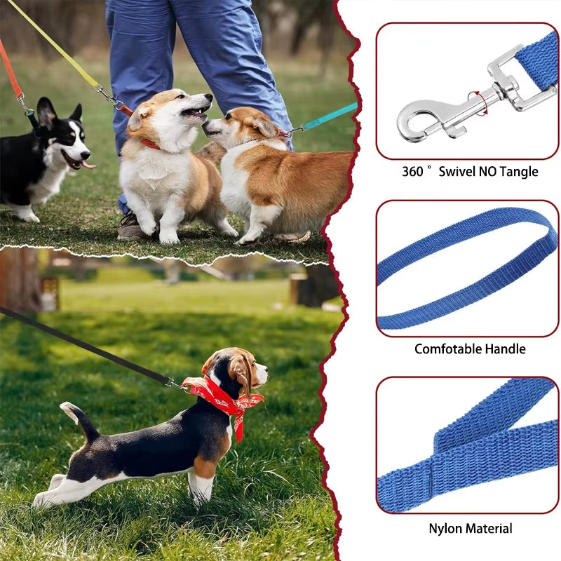 Nylon Dog Training Leashes Walking Pet Leash Rope Traction Rope for Small Large Dogs 1.5M /1.8M /3M /4.5M/ 6M /10M Pet Supplies