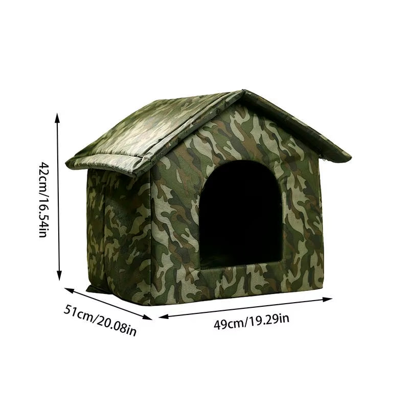 Outdoor Pet Bed Waterproof Roof Bed Waterproof Warm Dog Kennel Winter Tent Dog Nest Thickened Cold-Proof Nest Outdoor Cat House