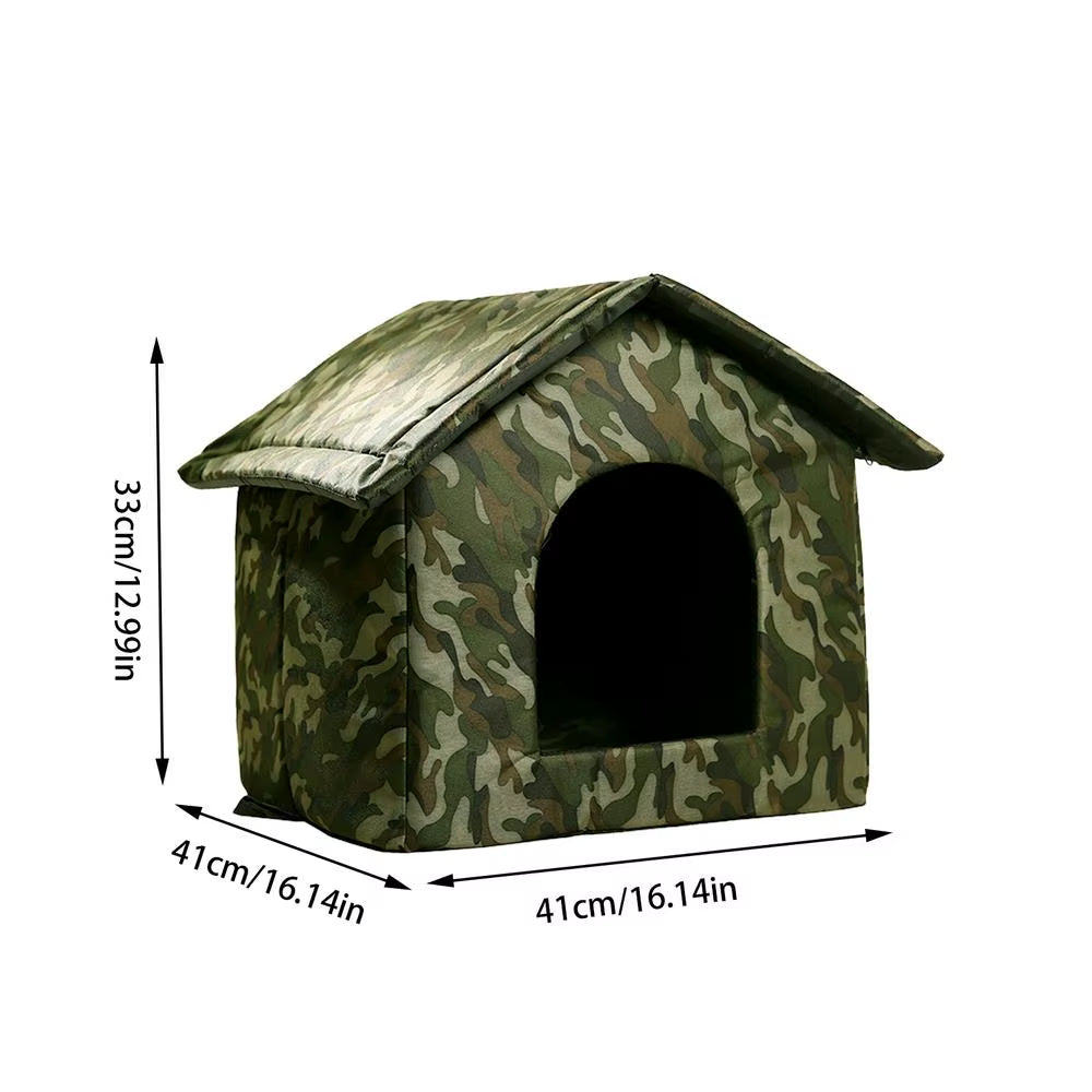 Outdoor Pet Bed Waterproof Roof Bed Waterproof Warm Dog Kennel Winter Tent Dog Nest Thickened Cold-Proof Nest Outdoor Cat House