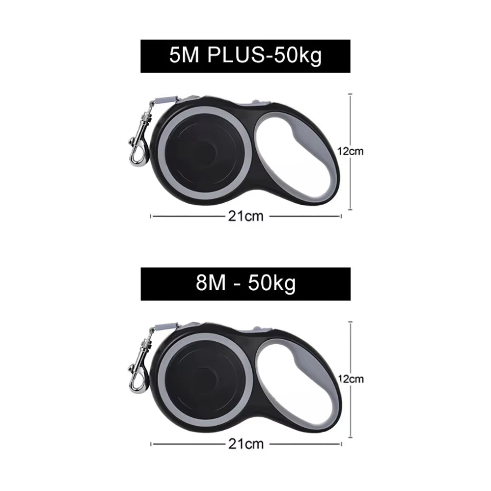 3M 5M 8M 50Kg Dog Leash Retractable Roulette Collar for Small Big Dog Accessories Adjustable Durable Walking Hiking Bulldog Rope