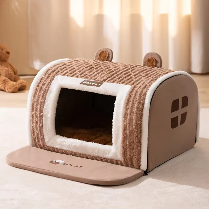 Winter New Dog Three-Dimensional Bear Curved Room